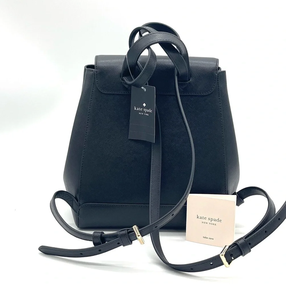 Kate Spade Madison Flap Backpack Black